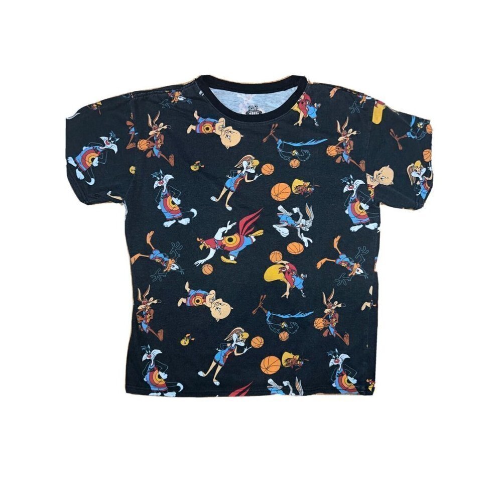 𝅺space JAM A NEW LEGACY Basketball T-Shirt Mens Size Large All Over Print (W)